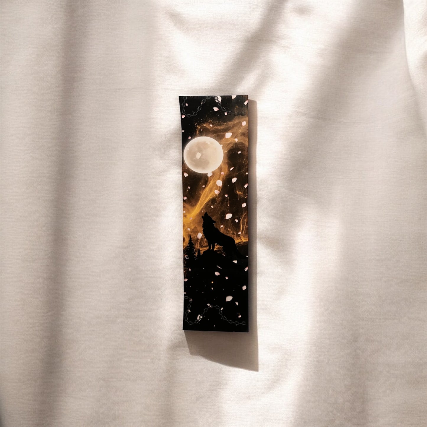 Wolf laminated bookmark – dark fantasy aesthetic reading accessory gift for book lovers and BookTok fans | Crafted Prints UK