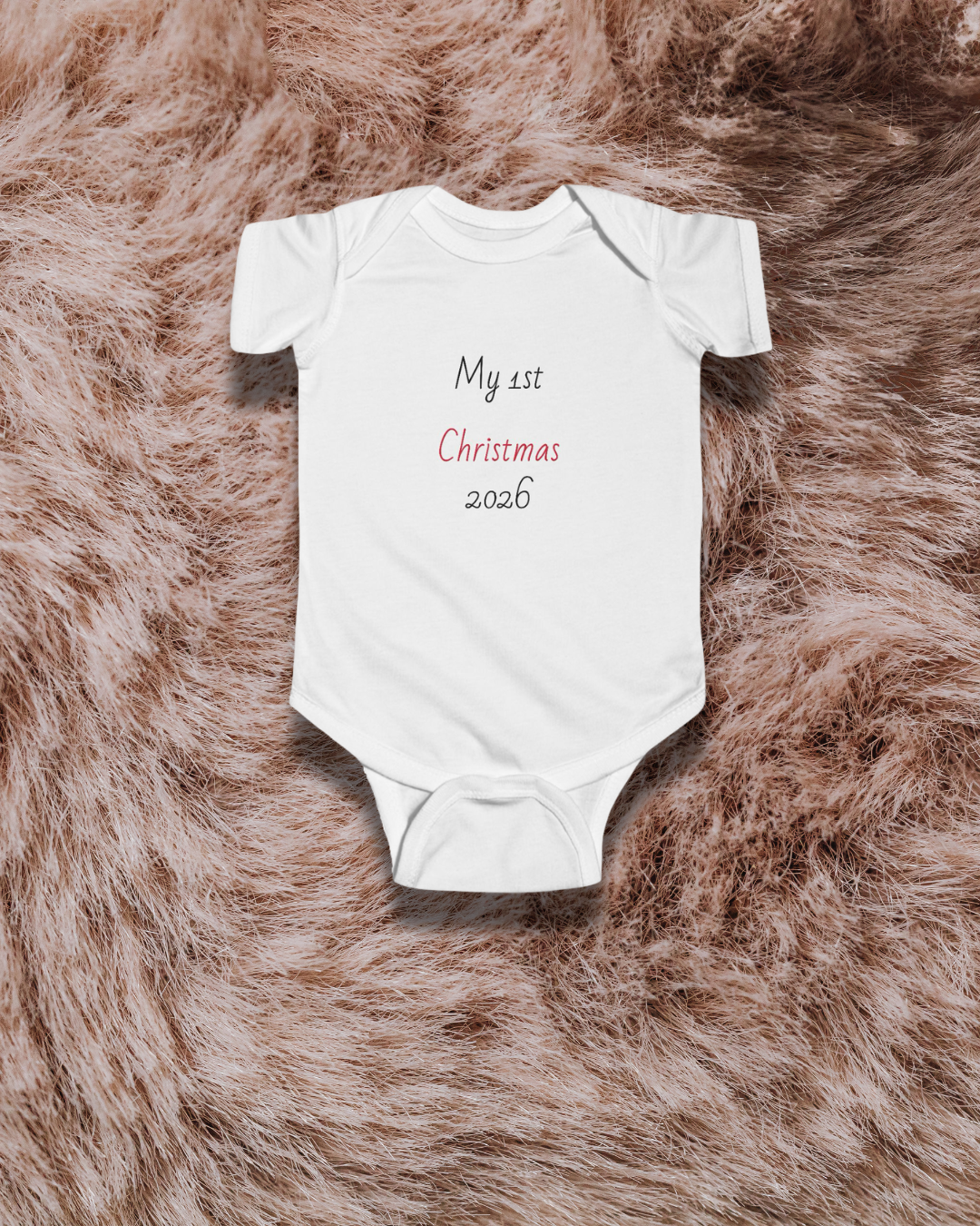 My First Christmas baby grow – cute festive baby outfit gift for newborns and infants | Crafted Prints UK