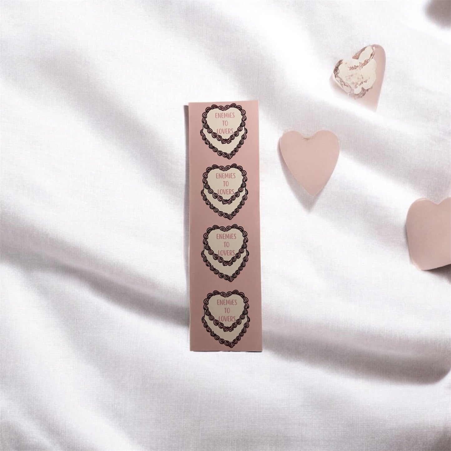 Enemies to lovers laminated bookmark – romantic BookTok trope reading accessory gift for book lovers | Crafted Prints UK