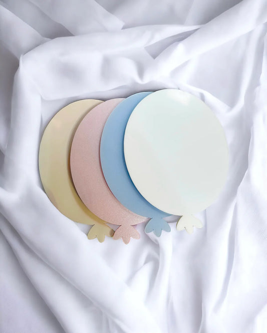 Acrylic newborn baby announcement plaque with balloon design – personalised keepsake gift | Crafted Prints UK