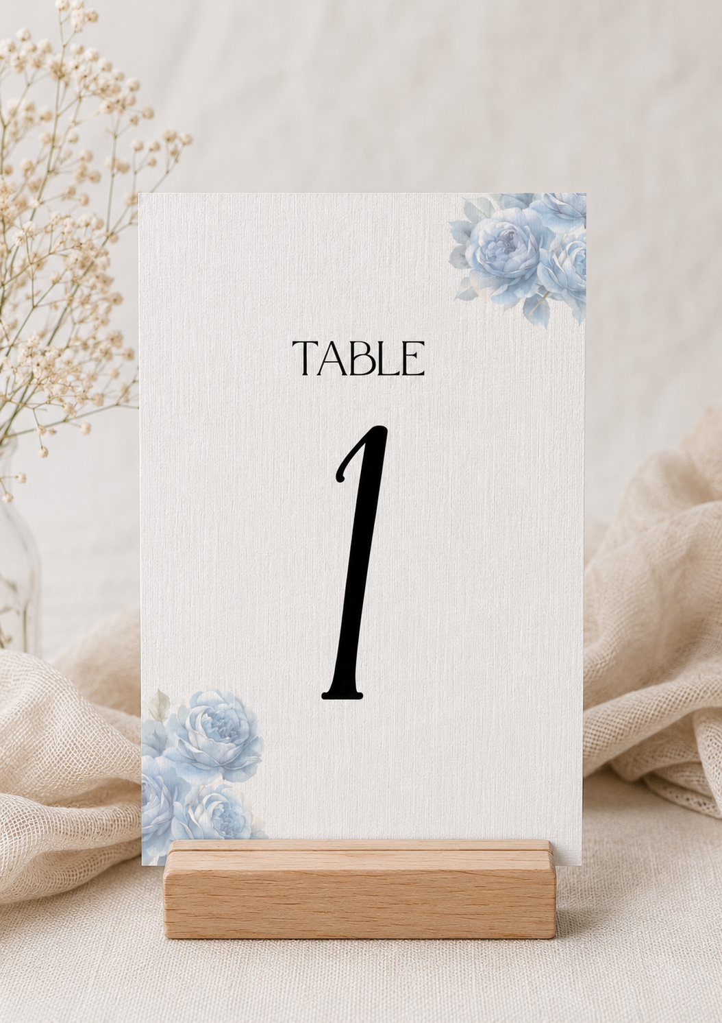 Personalised Wedding Table Number Cards