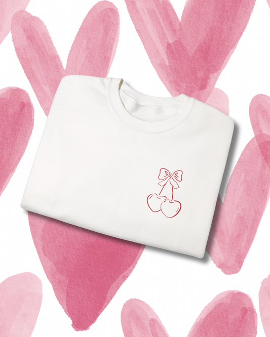 cherry heart sweatshirt