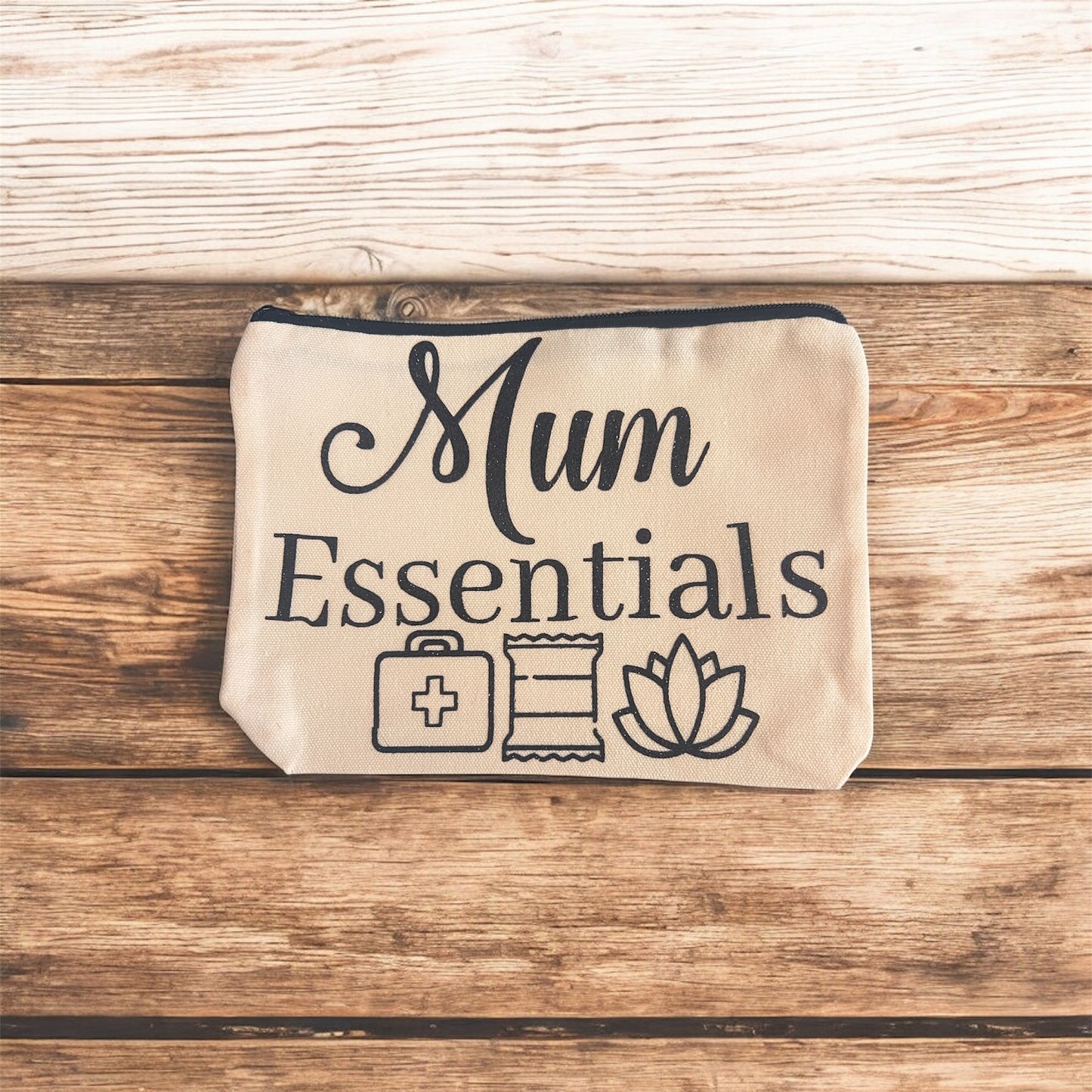 Mum Essentials Zip Pouch – Travel & Everyday Organiser Bag