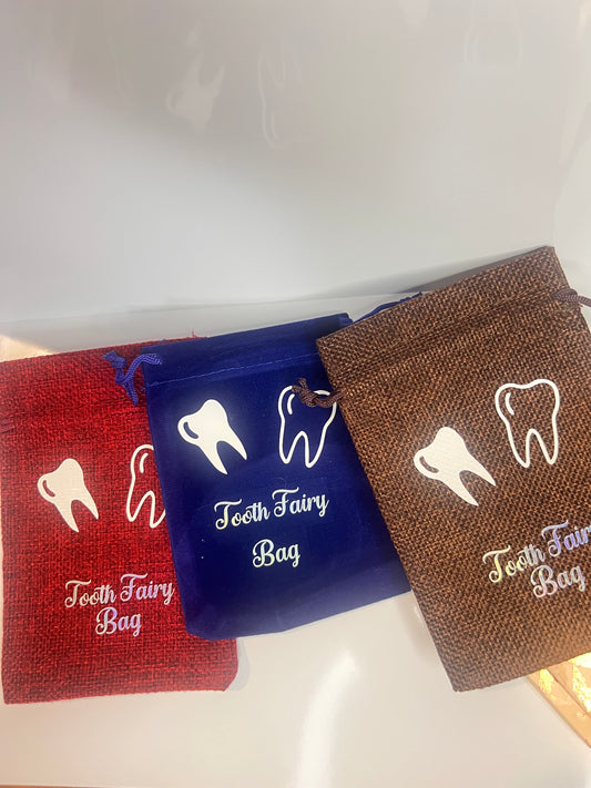 Kids tooth keepsake pouch – sweet children's tooth fairy gift for boys and girls | Crafted Prints UK