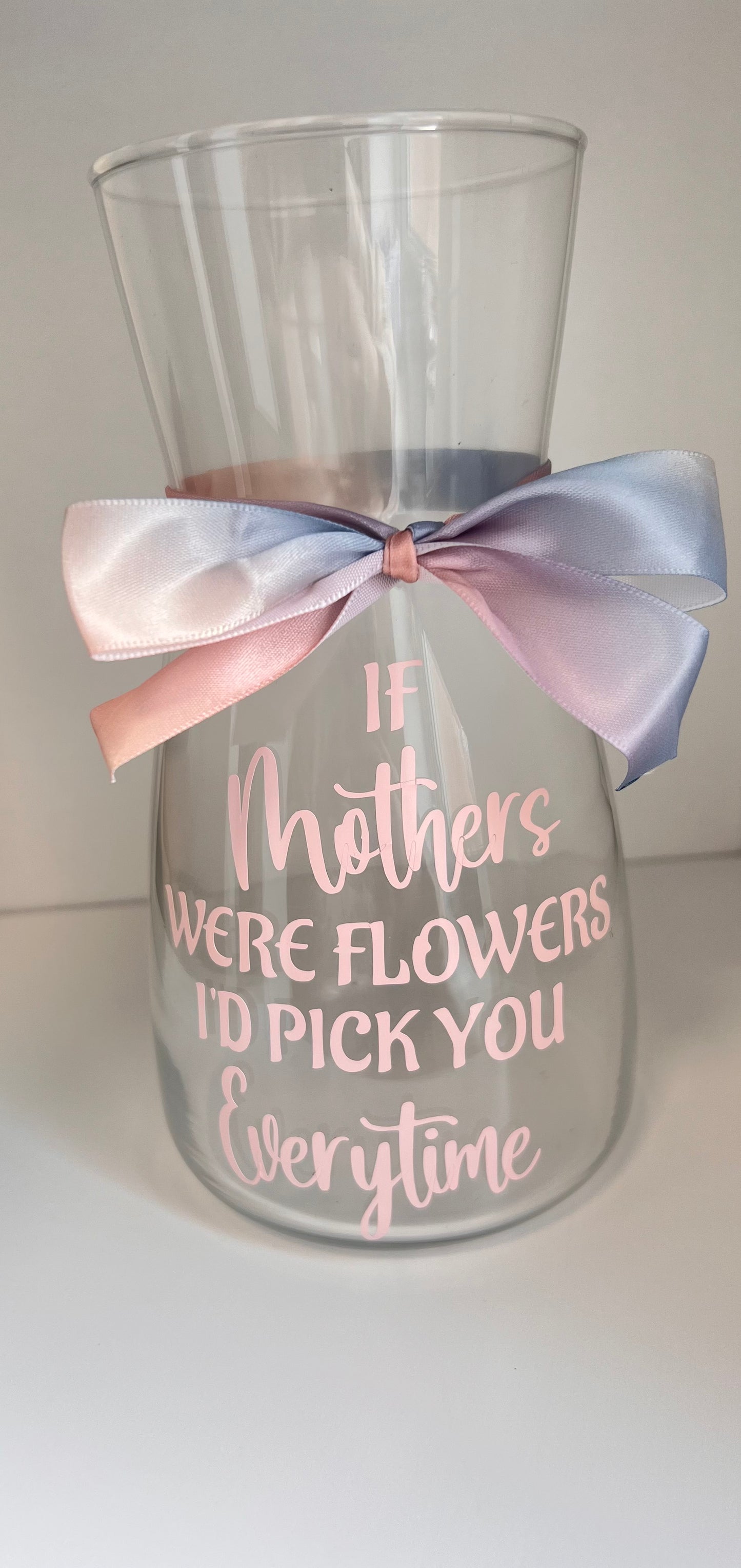  Custom quote glass vase – personalised keepsake gift for birthdays and special occasions | Crafted Prints UK 