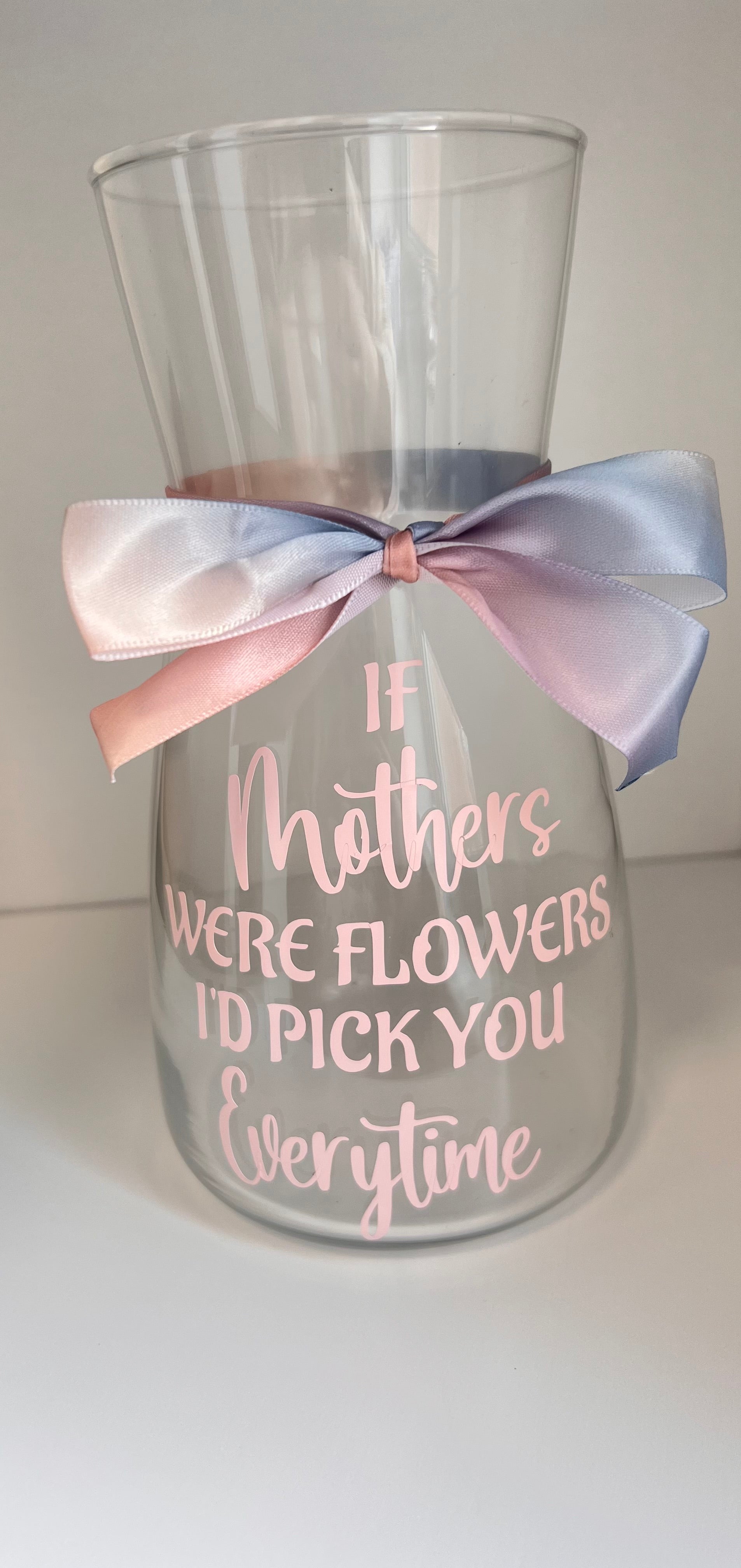  Custom quote glass vase – personalised keepsake gift for birthdays and special occasions | Crafted Prints UK 