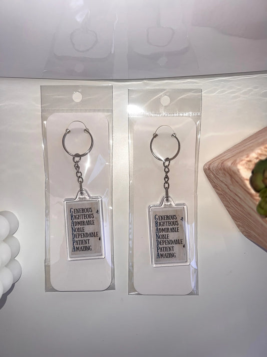 🗝️ “GRANDAD” Acronym Keychain