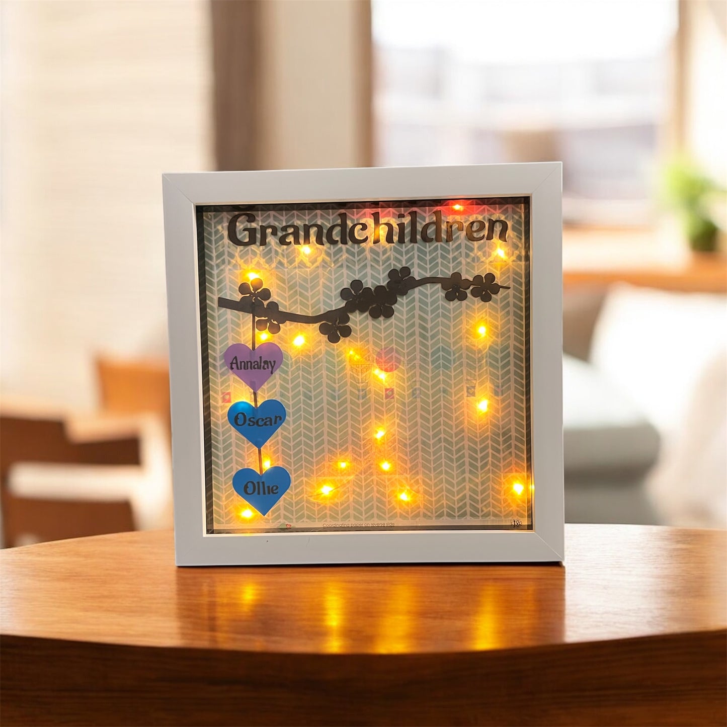 Personalised Grandchildren Light-Up Frame
