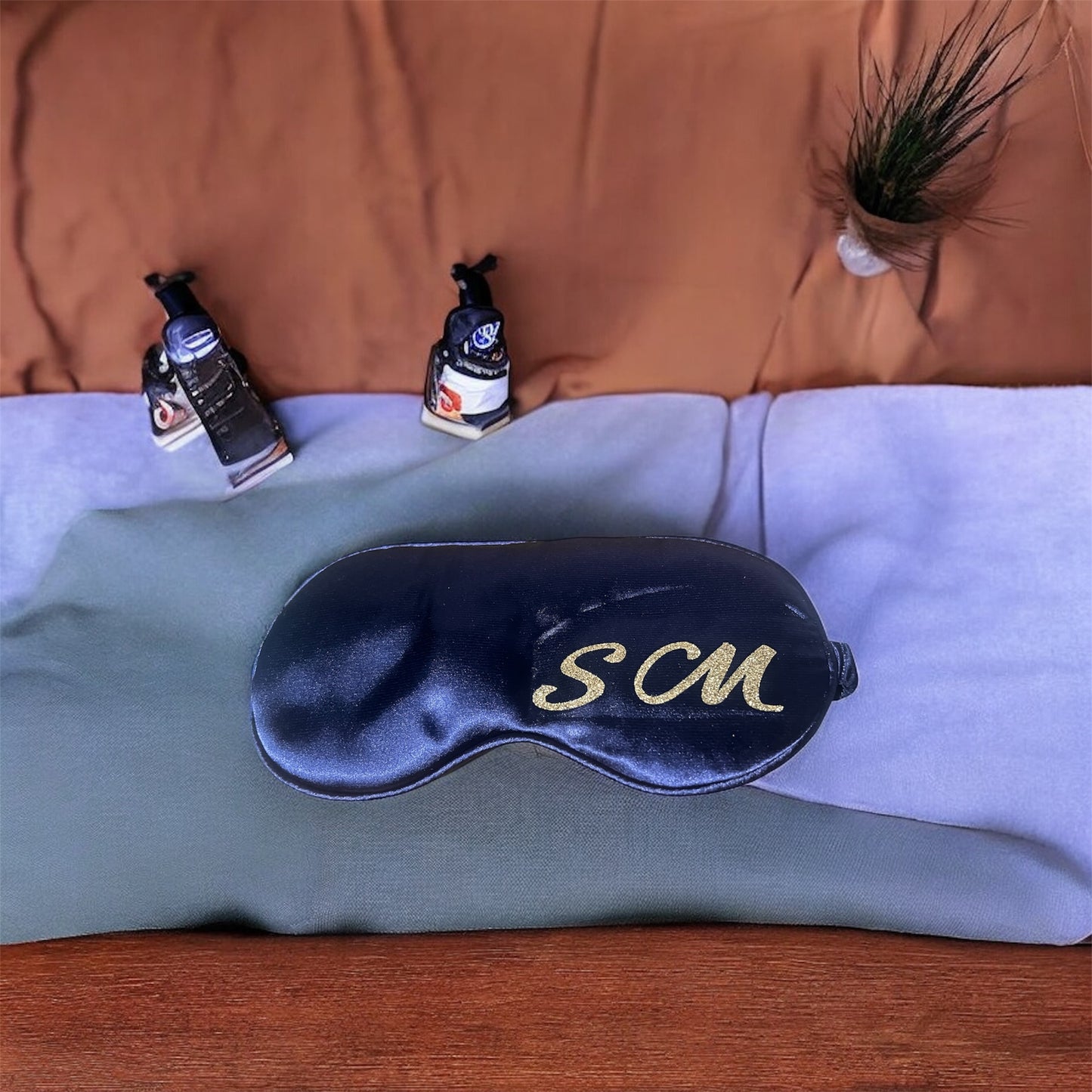 Satin Sleep Mask — Monogram personalisation — Travel Eye Mask