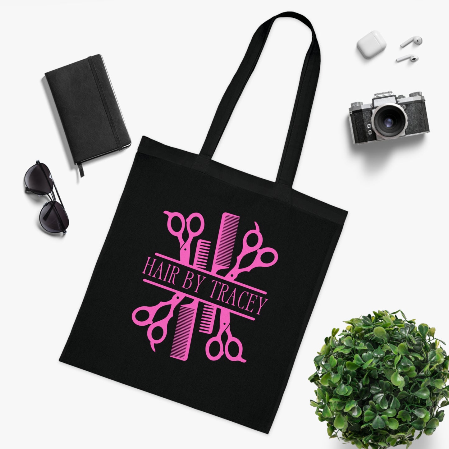 Personalised Reusable Tote Bag Available in Black & Cream