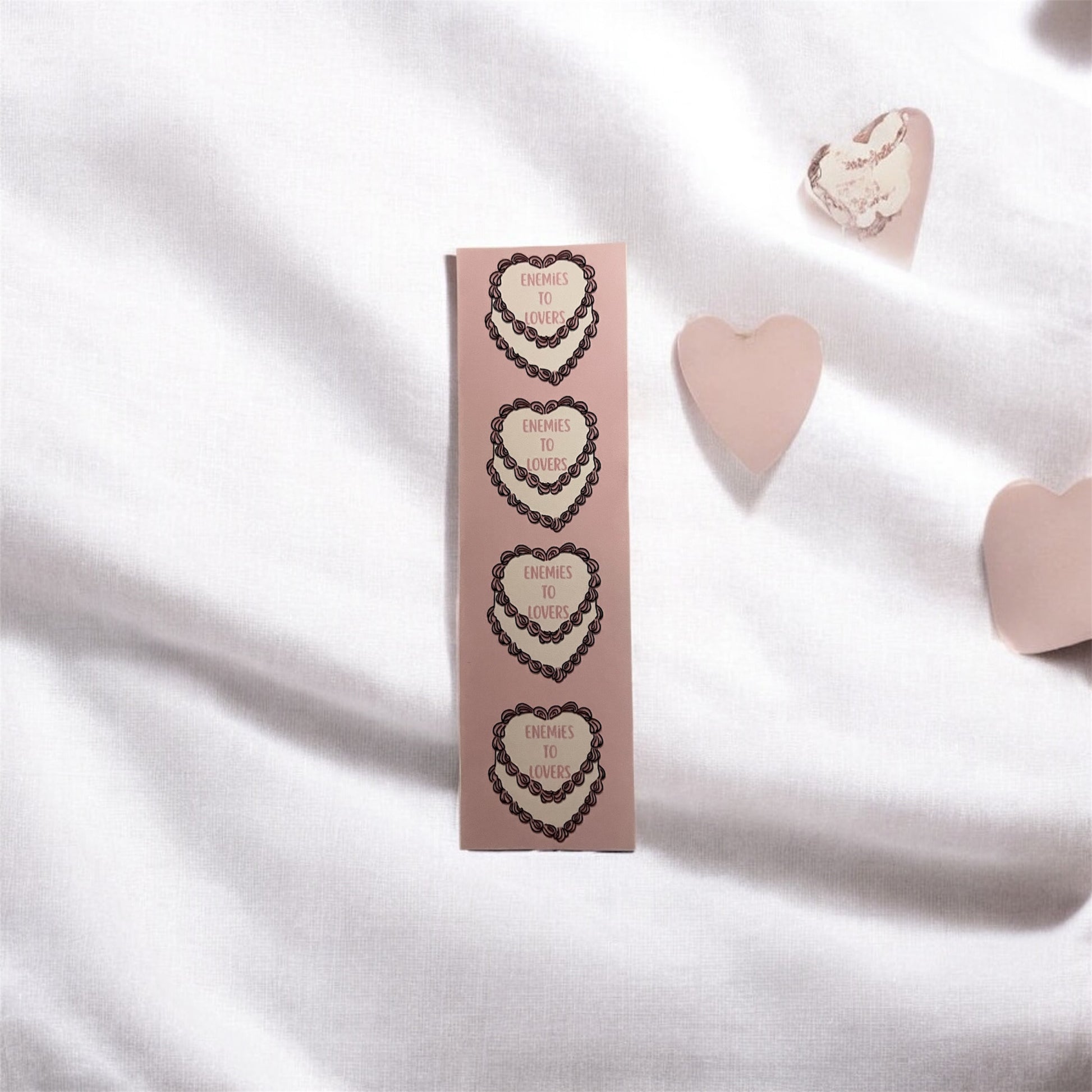 Enemies to lovers laminated bookmark – romantic BookTok trope reading accessory gift for book lovers | Crafted Prints UK