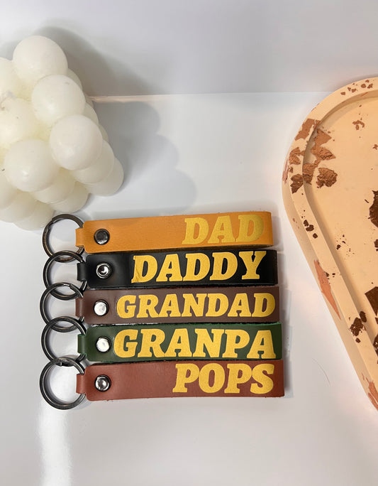 Personalised Faux Leather Keychain