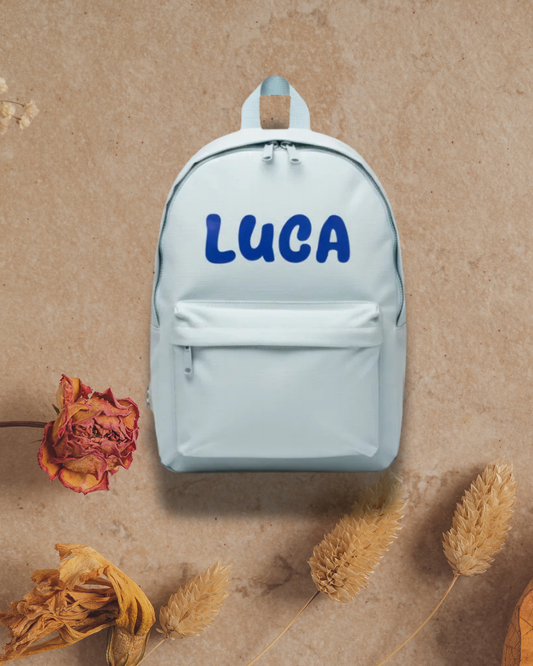 Personalised kids backpack with custom name – cute school and nursery bag gift for children | Crafted Prints UK