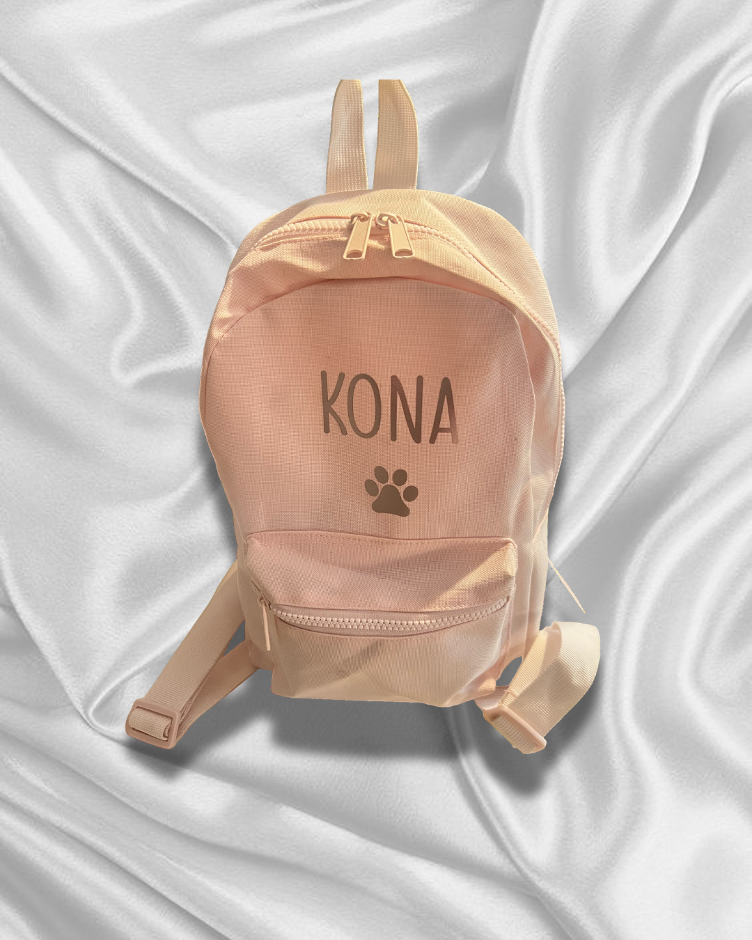 Personalised Dog Backpack with Name & Paw Print